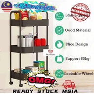 🇲🇾💖ReadyStock Malaysia💖🇲🇾 3 Tier Multifunction Rack Storage Trolley (PP Material 78cm)