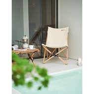 Glamping Glamping Outdoor Solid Wood Folding Chair Portable Fishing Stool Light Luxury Easy to Carry