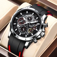 Lige นาฬิกาผู้ชายนาฬิกาสปอร์ตโครโนกราฟสำหรับผู้ชายแฟชั่นนาฬิกาข้อมือควอตซ์สแตนเลสสตีลนาฬิกาผู้ชาย relogio masculino