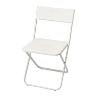 FEJAN 戶外餐椅, 折疊式 白色, 44x42x89 公分