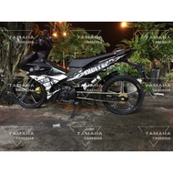 YAMAHA Y15 Y15zr V1 V2 Limited edition Exciter smoke BG Black Cover set Free Emblem(×4)