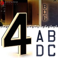 CHINK  House Numbers, IP44 Waterproof 6.7 Inch Size LED Address Numbers, Energy Efficient Black  Lig