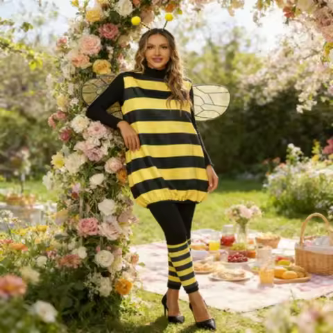 Adult Kids Bee Ladybug Costume Halloween Festival Cosplay Wear