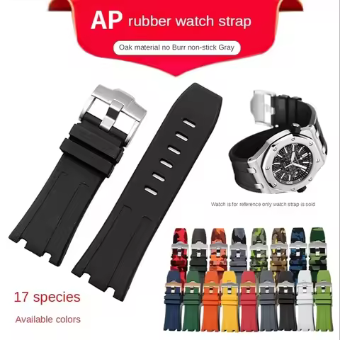 Durable Rubber Silicone Watch Strap for Audemars Piguet Royal Oak Offshore 15703 26020 26170 26178 2