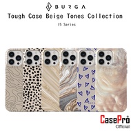Burga Tough Case Beige Tones Collection Premium Silicone For iPhone15/15Plus/15Pro/15Promax C