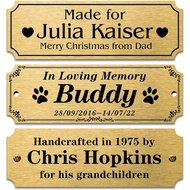 Personalized Name Plates, Solid Brass Engraved Plaque, Trophy Plates Engraved, Custom Name Plate wit