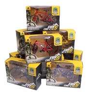 鋅合金自行車模型 可活動迷你1:8山地公路車玩具 腳踏車金屬收藏裝飾擺設 創意單車精美飾品 生日禮物 交換禮物 紅色 直把款/折疊款