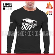 [3 Colors] Aston Martin No Time To Die 007 T Shirt Long Sleeve Cotton Motorsport Racing Pakaian Fash