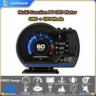 ADA Stok P6 GPS Mobil OBD OBD2 Meter Digital Scanner Alarm Speed Gauge