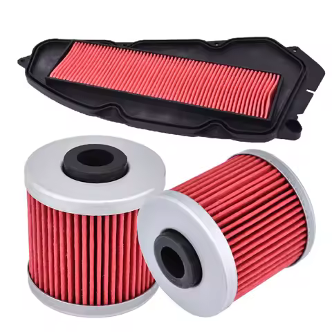 Motorcycle Air Filter Oil Filter 17211-LKF5-E00 HF568 Kit for Kymco 400I Xciting 2012-2017