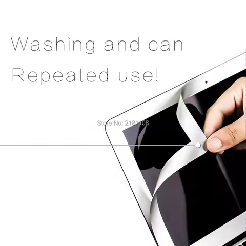 Bubble Free LCD Screen Protector With Silver Frame For Apple Macbook Air 13.3" A1369 A1466