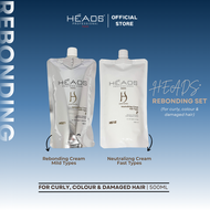 HEADS Professional Paris Hair Straightening Cream & Neutralizer Rebonding Cream (Hair Straightening