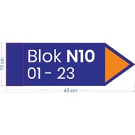 Road name Sign measuring 45x15cm, 3mm ACP material