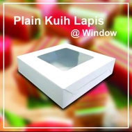 Window white cake box 9"x9"x2.5"/10"x10"x2.5"