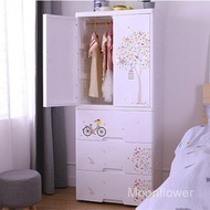 60cm Surface Double Door Hanging Clothes Style With 2/3/4 Layer Large Draw Plastic Wardrobe Build Ch