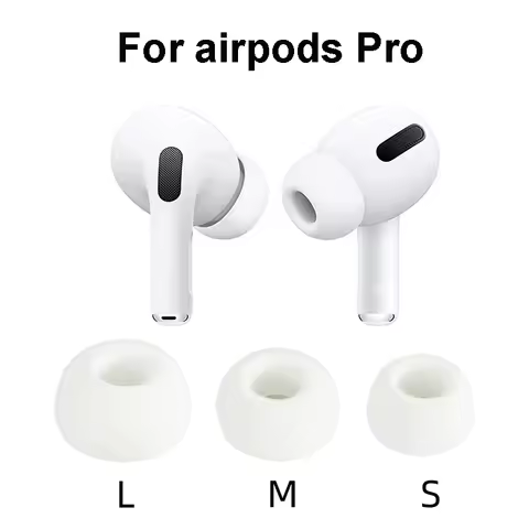 Newest Soft Silicone Earbuds Earphone Tips Earplug Cover for Apple Airpods Pro 3 Pcs L M S Size Head