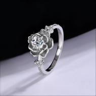 Z-134 925 Sterling Silver Women's Ring, 0.5 Carat Moissanite (Including Certificate)