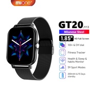 MIONE GT20 Smart Watch  8 Metal Strap For Men Women Fitness Sports Smartwatch Bluetooth Call Smart W