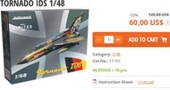 Eduard 1/48 TORNADO IDS 龍捲風戰機打擊型 組裝模型_11165