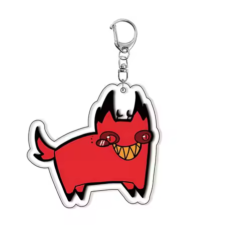 Animation Hazbin Hotel Keychain For Charlie Vaggie AD Alastor Pentious Adam Lucifer 3 Vees Bag Mobil