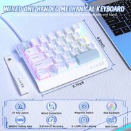 A.JAZZ AK029 Wired One-Handed RGB Gaming Keyboard,29-Key Layout With Magnetic Switch 8kHz Polling Ra