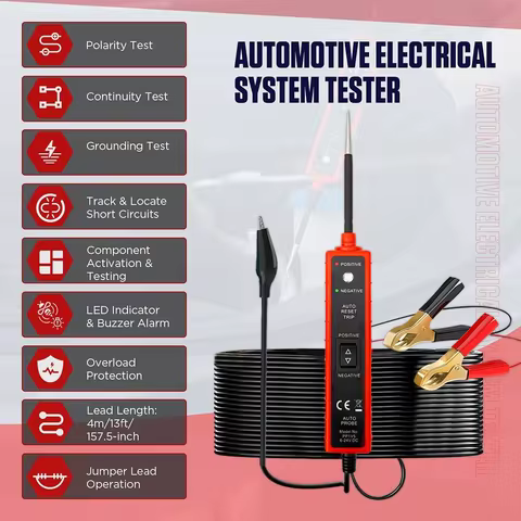 Automotive Inspection Tools Tester EM285 6-24V DC Automobile Electrical System Tester With Power Swi