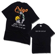 Erigo T-shirt ERIGO APPAREL RISE OR GIVE UP Black Latest Men's T-shirt Erigo Bandung T-shirt Men's B