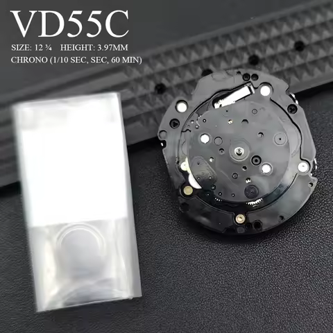 Standard VD55 Chronograph Quartz Watch Movement 1/10 sec/sec/60 min Chrono Functions Genuine VD55C M