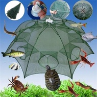 Portable Automatic Folding Fishing Net Trap for Crabs, Shrimp, and Fish with 8/10/12/16 Holes