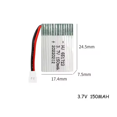 3.7V 150mAh Drone Battery for Ni Hui U207 H2 H8 Quadcopter, Li-ion Battery with XH2.54 Connector (65