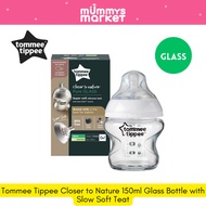 Tommee Tippee Closer To Nature 150ml Glass Bottle With Slow Soft Teat
