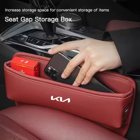 Car Seat Crevice Organizer Box Card Key Phone Storage Bag For KIA K9 Sportage Niro K5 Carnival EV6 E