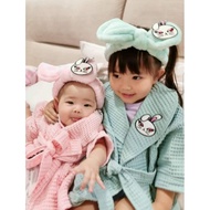ShuShu&Sassy Home Spa Bathrobe with hair band set (Pink/Mint)