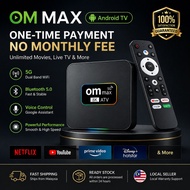 OM MAX Android TV Box 8K 5G Smart TV Box Bluetooth 5.0 Netflix YouTube Prime Video Google Assistant 