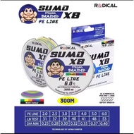 PE Sumo X8 Fishing Line PE Line Sumo X8 300M Strong Anti-Wrinkle Durable