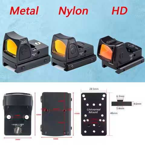 Tactical Metal SR RM RM-HD Mini Red Dot Sight Reflex Optic Scope for Glock 17 19 KSA KWC Airsoft 20m