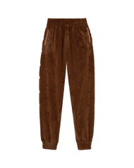 Kloset Design Feature Jump Cut Pants (AW23-PM003) กางเกงจั๊มเปอร์ขนเทียมและปักโลโก้