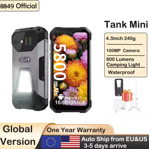 Spain Warehouse 8849 Tank Mini Unihertz Rugged smartphones 4.3" Display Android 13 Helio G99 24GB 25