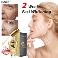🚀2 weeks Fast Whitening🚀ALIVER 24K Gold Essence, Anti Wrinkle Serum, Anti-Aging, Whitening, Moisturi