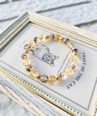 手作設計款能量水晶手鍊 綠幽靈/天然無燒黃水晶