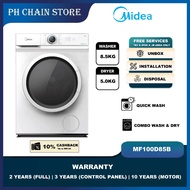 MIDEA INVERTER COMBO WASHER DRYER (8.5KG/5.0KG) MF100D85B | (8.5KG/6.0KG) MF200D85B (NEW MODEL)