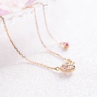 Love Heart Hollow Crystal 9k Crystal Love Heart Gold Female Gold Crystal Heart Earrings Necklace Tas