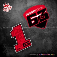 Motogp DucatiC Competition Sticker No. 63 Bagnaia Motorcycle Reflective Waterproof Sticker