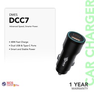 Dmes DCC7 48W Fast Charging Car Charger Cigarette Lighter With USB Type C Dual Ports