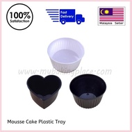 Mousse Cake Plastic Tray Black White 10pcs Pudding Jelly Mould Kek Plastik Cawan cupcake plastic cup