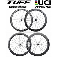 TUFF SAW 4.5 Premium 45-55mm Profile Road Carbon Wheelset Ceramic Bearing Rim Brake / Disc Brake Ava