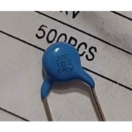 50PCS 102 6KV 102M 1,000PF A07F1E102MN0B0S0N0 Y5V P = 7.5MM In-Line Porcelain Capacitor