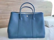 Hermes Garden Party GP 36 真品9成新藍色
