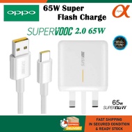 Original Imported OPPO 65W Super VOOC 2.0 Flash Charge Type-C UK Travel Charger Adapter USB Sync Data Cable Set
