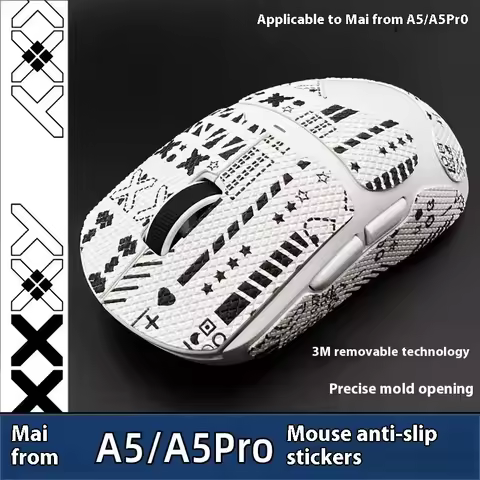 1 Set Mouse Anti Slip Sticker For MCHOSE A5/ A5 Pro MAX Non-Slip Anti Sweat Tape Stickers ICE Mouse 